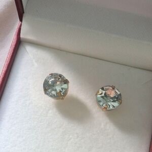 Elegant Gold CZ Stud Earrings